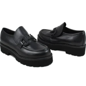 Stringate & Mocassini | In Time Mocassini da Donna in pelle su platform con accessorio "CRAIG" - Nero