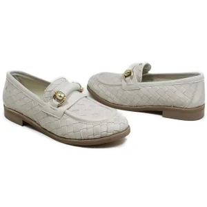 Stringate & Mocassini | Personal Mocassini da Donna in Pelle Intrecciata "MOKA" - Beige