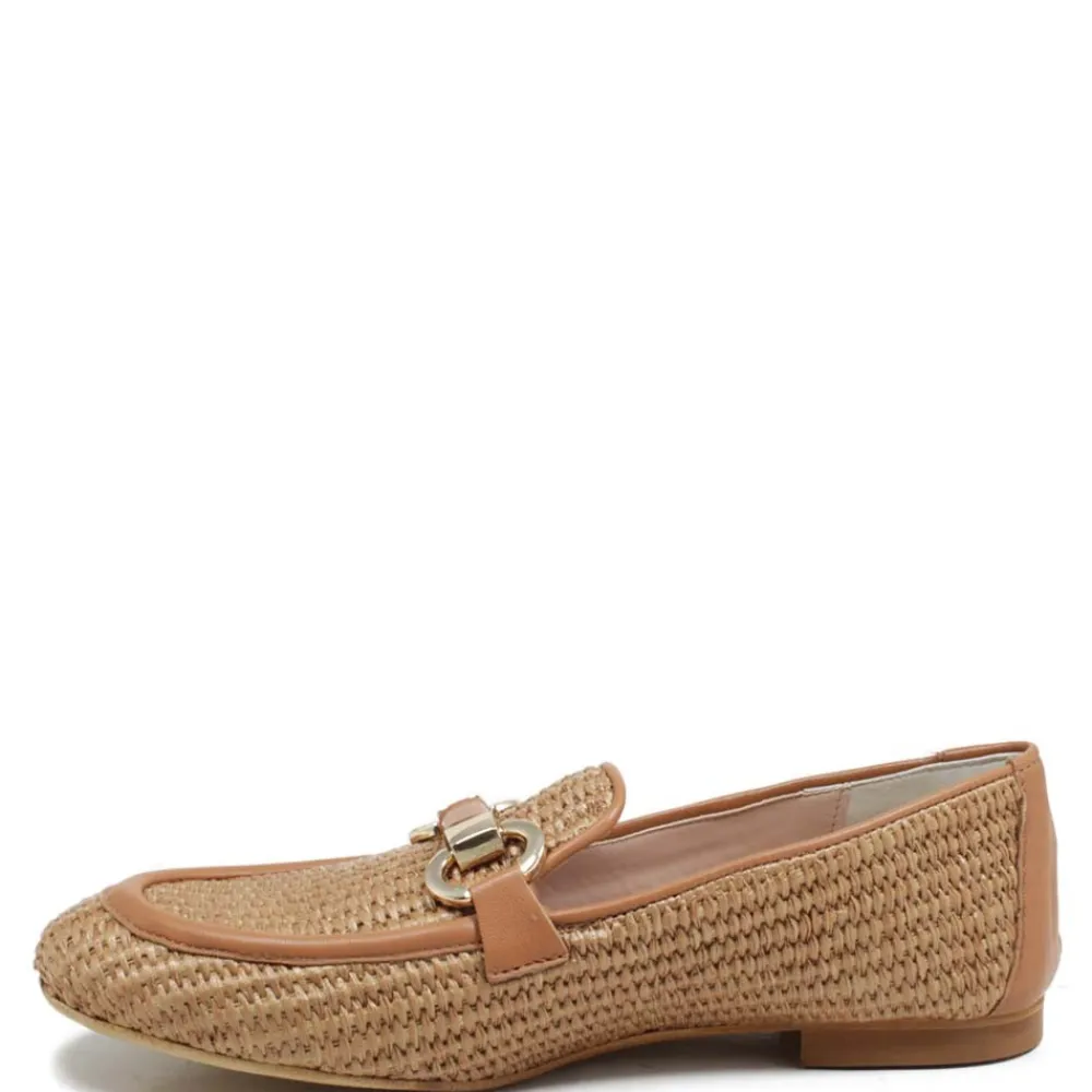 mocassini_da_donna_in_raf_2.webp Stringate & Mocassini | Personal Mocassini da Donna in Rafia e Nappa "JANE" - Cuoio