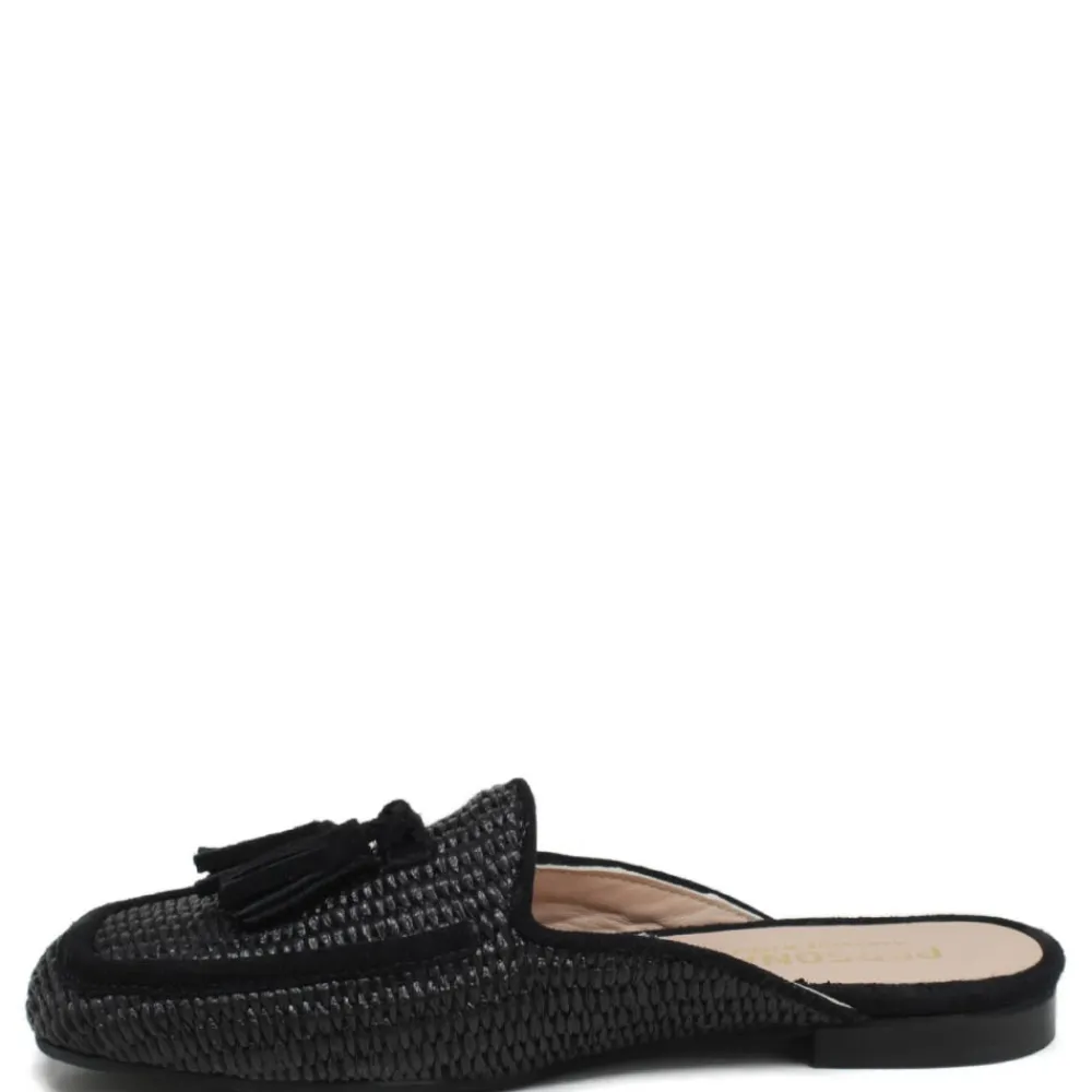 sabot_flat_in_rafia_e_cam_4.webp Stringate & Mocassini | Sabot | Personal Sabot Flat in Rafia e Camoscio con Nappine "CAPRI" - Nero