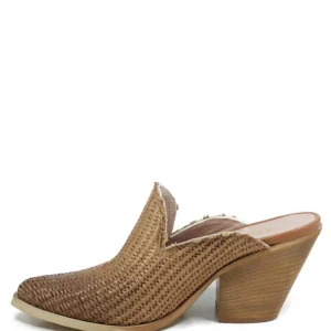 Sabot | Scarpe Con Tacco | Personal Sabot Texani con Tacco Alto "DEBRA" - Rafia Cuoio