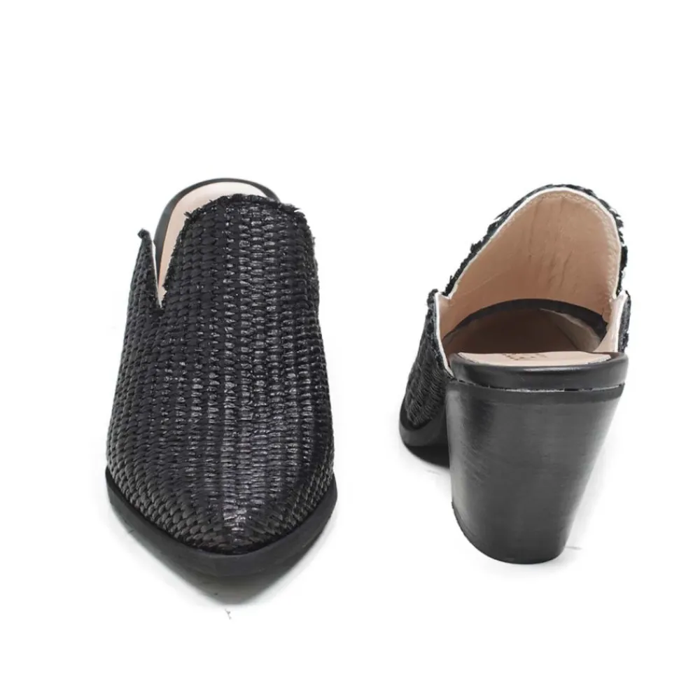 sabot_texani_con_tacco_al_4.webp Sabot | Scarpe Con Tacco | Personal Sabot Texani con Tacco Alto "DEBRA" - Rafia Nero