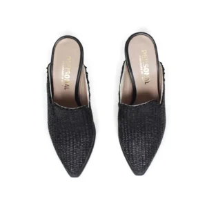 Sabot | Scarpe Con Tacco | Personal Sabot Texani con Tacco Alto "DEBRA" - Rafia Nero