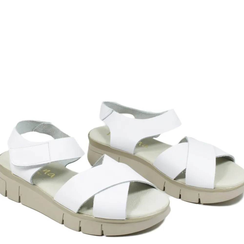 sandali_bassi_comodi_flex_0-3.webp Sandali Con Zeppa | Sandali Bassi | Mañana Sandali Bassi Comodi Flexy in Pelle "F13" - Bianco