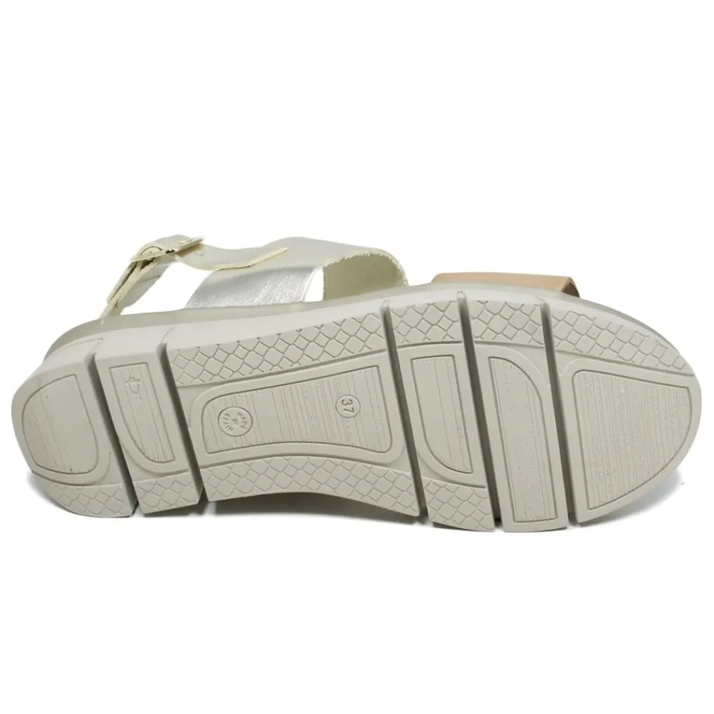 sandali_bassi_comodi_flex_4-1.webp Sandali Con Zeppa | Sandali Bassi | Mañana Sandali Bassi Comodi Flexy in Pelle "F16" - /Platino Cuoio