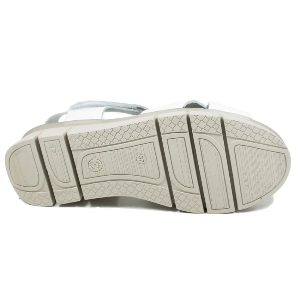 sandali_bassi_comodi_flex_5-1.webp Sandali Con Zeppa | Sandali Bassi | Mañana Sandali Bassi Comodi Flexy in Pelle "F13" - Bianco