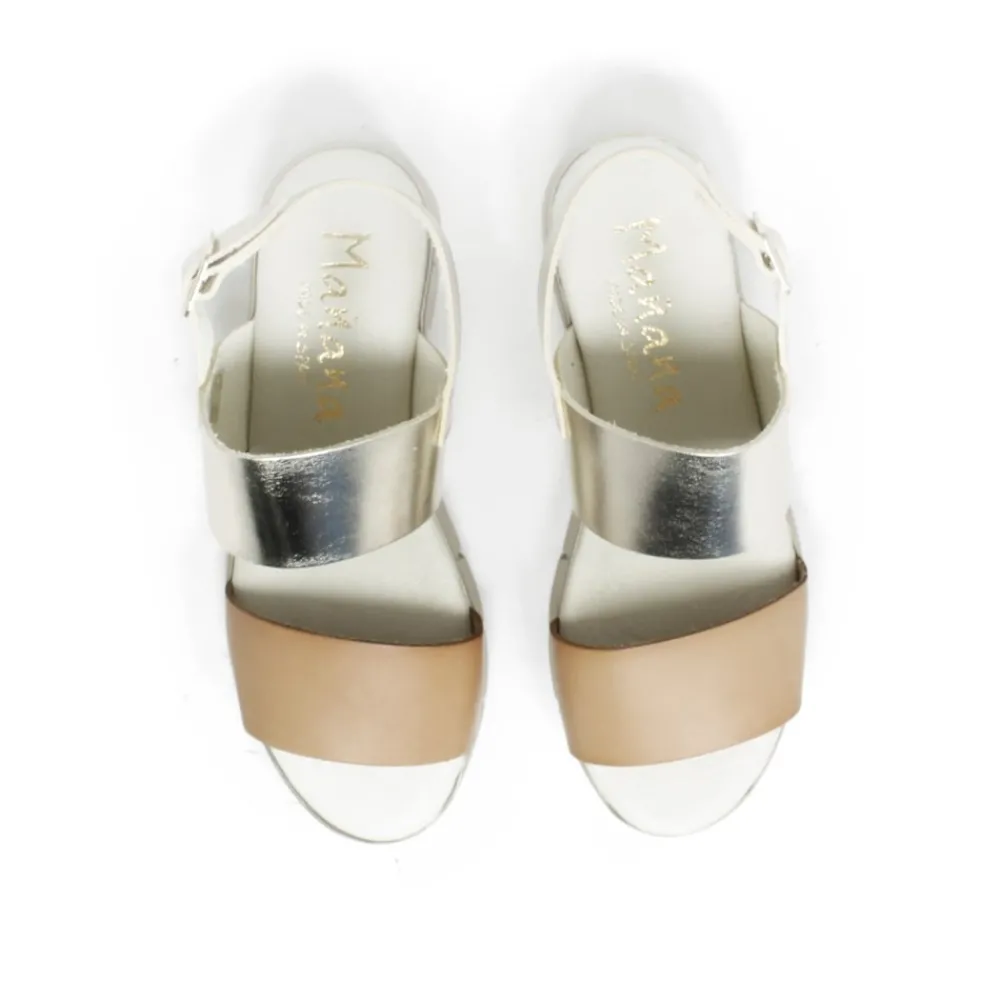 sandali_bassi_comodi_flex_5.webp Sandali Con Zeppa | Sandali Bassi | Mañana Sandali Bassi Comodi Flexy in Pelle "F16" - /Platino Cuoio