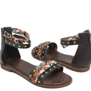 Sandali Bassi | Personal Sandali Bassi con Cavigliera Borchie e Foulard "Vadella" - Testa di Moro TestadiMoro