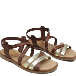 Sandali Bassi | Mañana Sandali Bassi con Cinturino alla Caviglia "JUNCAL" - /Cuoio Platino