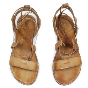 Sandali Bassi | Personal Sandali Bassi con Laccio alla Caviglia "Cornelia" - Pelle Cuoio