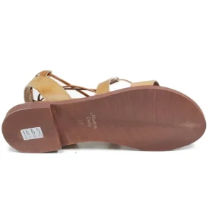 Sandali Bassi | Personal Sandali Bassi con Laccio alla Caviglia "Cornelia" - Pelle Cuoio