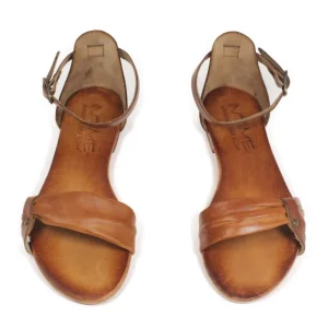 Sandali Bassi | In Time Sandali Bassi Flat in Pelle "Luna" - Cuoio