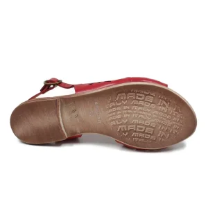 Sandali Bassi | In Time Sandali Bassi Flat Traforati in Pelle "Patty" - /Cuoio Rosso