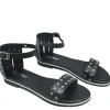 Sandali Bassi | Personal Sandali Bassi in Pelle con Borchie  "Celia" - Nero
