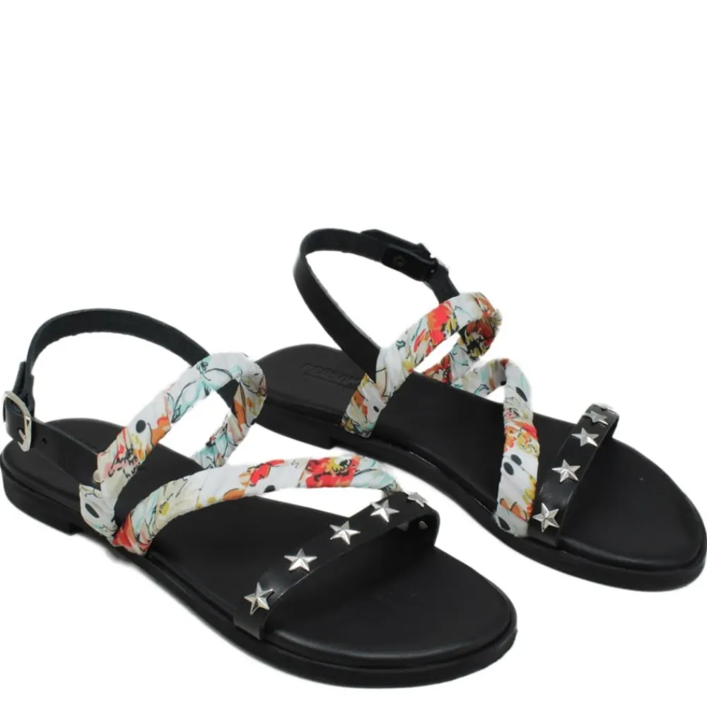 sandali_bassi_in_pelle_co_0.webp Sandali Bassi | Personal Sandali Bassi in Pelle con Borchie a Stella e Foulard "Star" - Nero