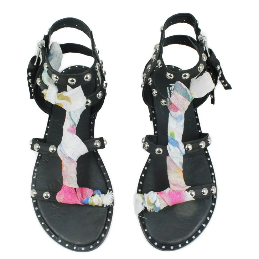 sandali_bassi_in_pelle_co_1-2.webp Sandali Bassi | Personal Sandali Bassi in Pelle con Borchie e Foulard "Jondal" - Nero