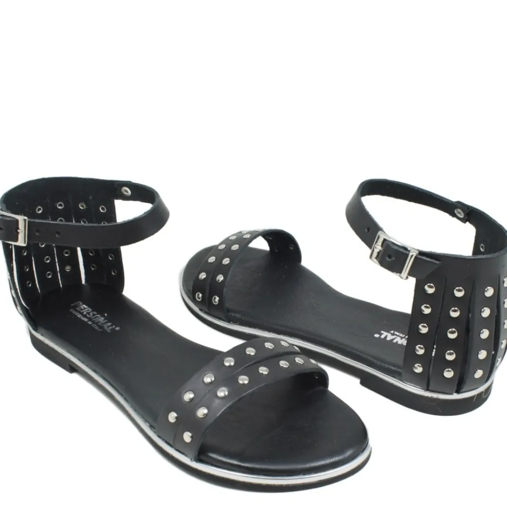 sandali_bassi_in_pelle_co_1-3.webp Sandali Bassi | Personal Sandali Bassi in Pelle con Borchie  "Celia" - Nero