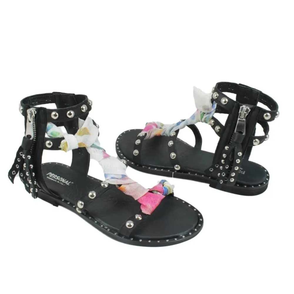 sandali_bassi_in_pelle_co_2-2.webp Sandali Bassi | Personal Sandali Bassi in Pelle con Borchie e Foulard "Jondal" - Nero