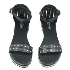 Sandali Bassi | Personal Sandali Bassi in Pelle con Borchie  "Celia" - Nero