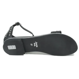 Sandali Bassi | Personal Sandali Bassi in Pelle con Borchie  "Celia" - Nero