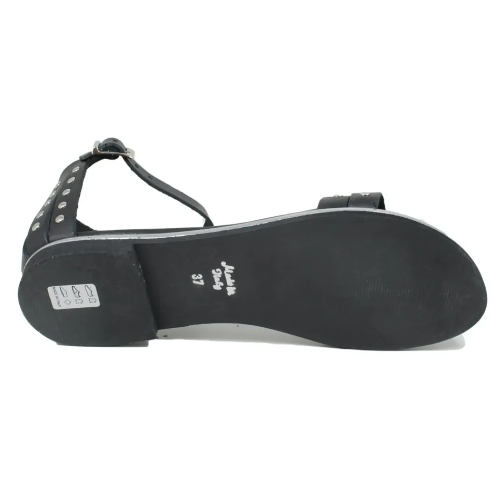 sandali_bassi_in_pelle_co_3-3.webp Sandali Bassi | Personal Sandali Bassi in Pelle con Borchie  "Celia" - Nero