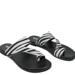 Sandali Bassi | Personal Sandali Bassi Infradito in Cavallino "Lips" - /Nero Zebra