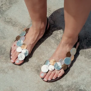 Sandali Bassi | In Time Sandali Bassi Infradito in Pelle "Penny" - Testa di Moro TestadiMoro