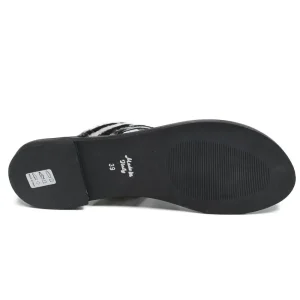 Sandali Bassi | Personal Sandali Bassi Infradito in Cavallino "Lips" - /Nero Zebra