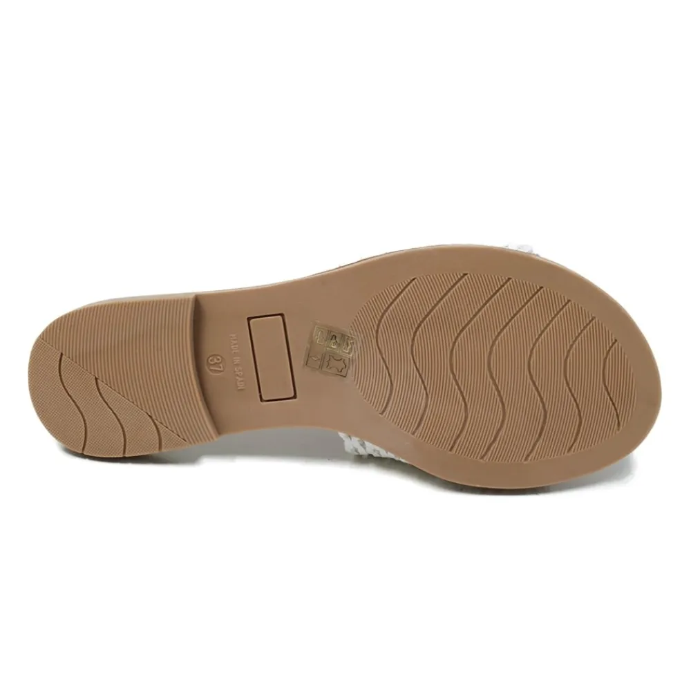 sandali_ciabatta_in_pelle_3-2.webp Sandali Bassi | Formentera Sandali Ciabatta in Pelle Interecciata Forata "Desi" - /Cuoio Bianco