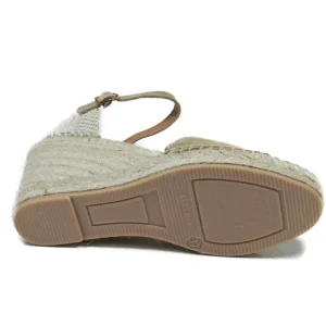 Espadrillas | Sandali Con Zeppa | Mañana Sandali Espadrillas Spuntati in Camoscio Zeppa Alta "809" - Taupe