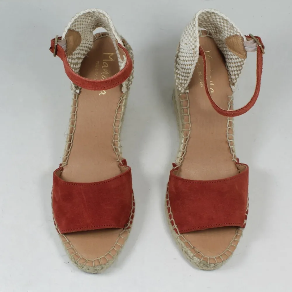 sandali_espadrillas_spunt_5.webp Espadrillas | Sandali Con Zeppa | Mañana Sandali Espadrillas Spuntati in Camoscio Zeppa Alta "809" - Rosso