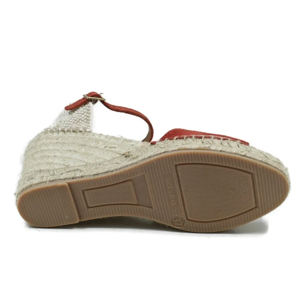 sandali_espadrillas_spunt_6.webp Espadrillas | Sandali Con Zeppa | Mañana Sandali Espadrillas Spuntati in Camoscio Zeppa Alta "809" - Rosso