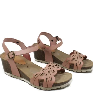 Sandali Con Zeppa | Mañana Sandali in Pelle con Zeppa Media Comfort Fit "V06" - Nude