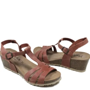 Sandali Con Zeppa | Mañana Sandali in Pelle con Zeppa Media Comfort Fit "Sprinter" - Cuoio