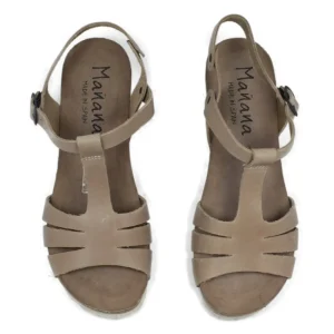 Sandali Con Zeppa | Mañana Sandali in Pelle con Zeppa Media Comfort Fit "Sprinter" - Sabbia