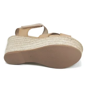 Sandali Con Zeppa | Mañana Sandali Incrociati su Zeppa Alta "S43" - Cuoio