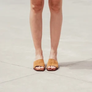 Scarpe Con Tacco | Sandali Con Tacco | Mañana Sandali Spuntati con Tacco Medio "PN03" - Camoscio Cuoio