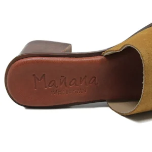Scarpe Con Tacco | Sandali Con Tacco | Mañana Sandali Spuntati con Tacco Medio "PN03" - Camoscio Cuoio