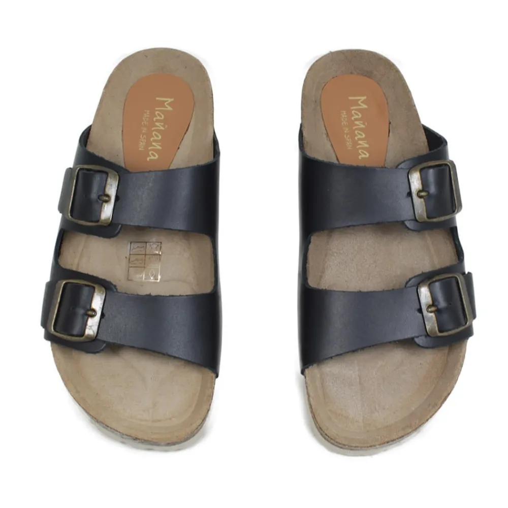 sandalo_ciabatta_unisex_i_1-1.webp Sandali Bassi | Mañana Sandalo Ciabatta Unisex in Pelle con Plantare Anatomico "HOLY" - Nero