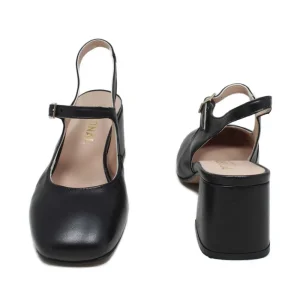 Scarpe Con Tacco | Personal Slingback Mary Jane con Tacco Comodo "Tesia" - Nappa Nero