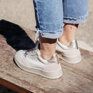 Sneakers | Personal Sneakers in pelle da donna "ARIS" - /Laminato Platino Bianco