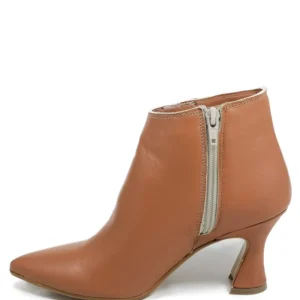 Stivali Con Tacco | Tronchetti | Personal Stivaletti alla caviglia con tacco a rocchetto "2754" - Cuoio