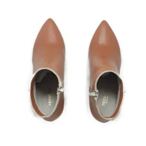 Stivali Con Tacco | Tronchetti | Personal Stivaletti alla caviglia con tacco a rocchetto "2754" - Cuoio