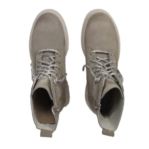 Anfibi | Bikers Estivi | Personal Stivaletti Anfibi in Camoscio con Lacci di Strass "BRIX"  - Beige