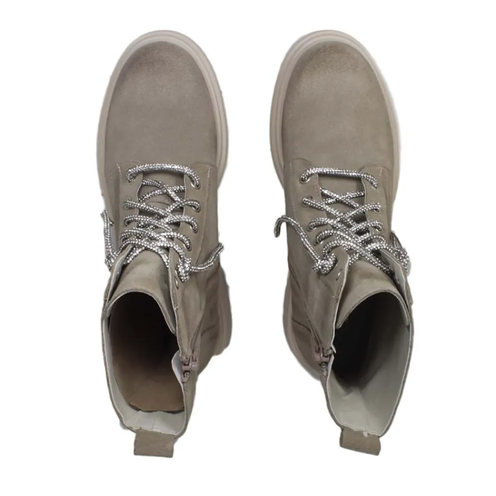 stivaletti_anfibi_in_camo_7.webp Anfibi | Bikers Estivi | Personal Stivaletti Anfibi in Camoscio con Lacci di Strass "BRIX"  - Beige