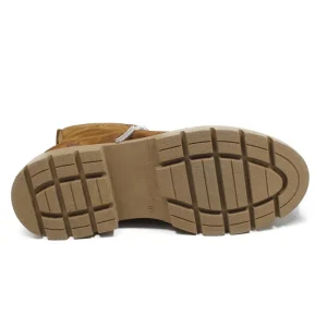 Anfibi | Stivali Estivi | Personal Stivaletti Anfibi in Camoscio con Lacci di Strass "BRIX"  - Cuoio