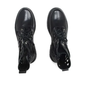 Anfibi | Stivali Estivi | Personal Stivaletti Anfibi Laserati "CUBE"  - Pelle Nero