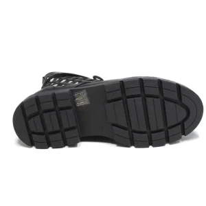 Anfibi | Stivali Estivi | Personal Stivaletti Anfibi Laserati "CUBE"  - Pelle Nero