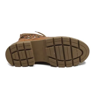 Anfibi | Stivali Estivi | Personal Stivaletti Anfibi Laserati "CUBE" - Pelle Cuoio