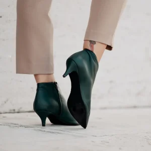 Stivali Con Tacco | Tronchetti | Made in Italy Stivaletti Ankle Boots con tacchetto "155" - Nappa Verde